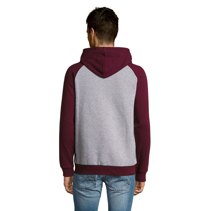 Grey Melange Burgundy