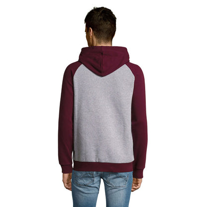 Grey Melange Burgundy