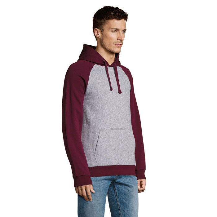 Grey Melange Burgundy
