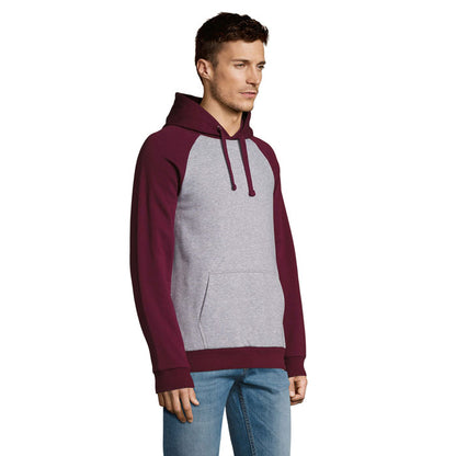 Grey Melange Burgundy