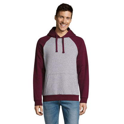 Grey Melange Burgundy